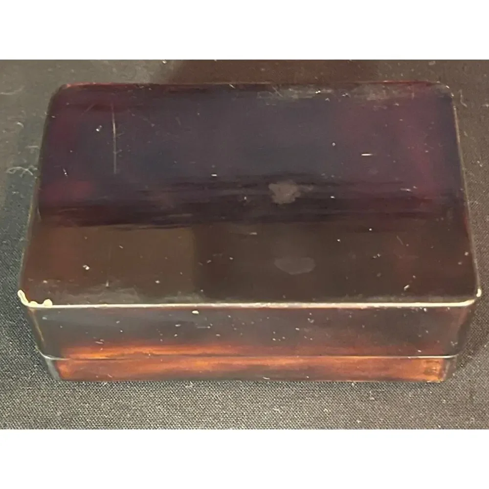 Vintage Japanese Lacquer Dragon Trinket Box | Black & Red Hand Painted Box